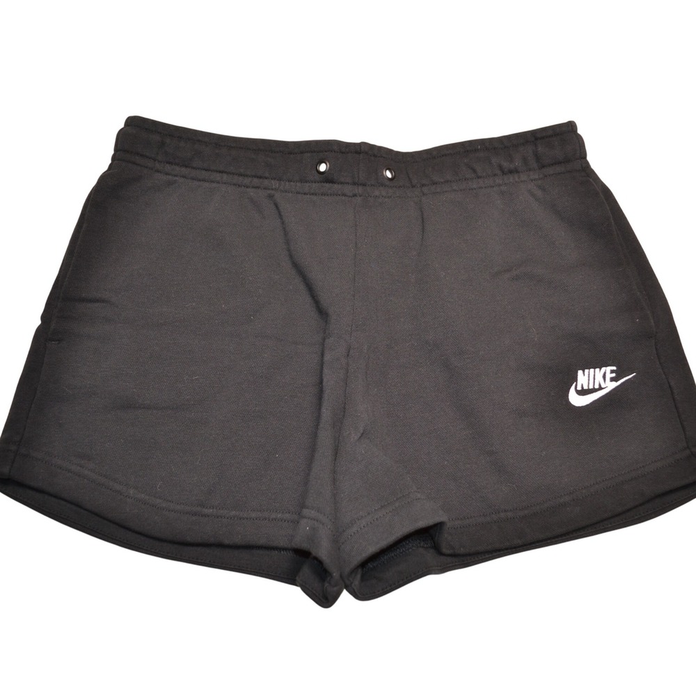 Nike Women Black Jersey‎ Athletic Shorts Logo Casual Lounge Small Sweats Running